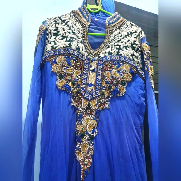 Floor Touch Anarkali Suit. With Duppata Embellished Stones - Picture 6 of 7